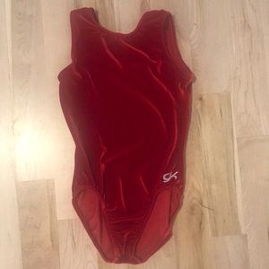 Gk Red Velvet Leotard